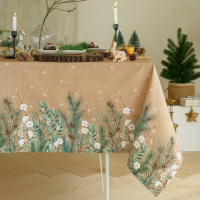 Скатерть новогодняя Этель &laquo;Новый год: Fir branches&raquo; 144х110см, 100%хл, 190г/м2