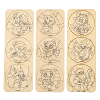 Новогодние заготовки для творчества &laquo;Новый год! Шары&raquo;, с карандашами