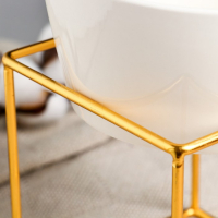 Горшок на подставке "Куб" на золотой подставке 17х12х12см