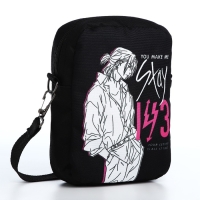 Сумка молодёжная на молнии, цвет чёрный Сумка молодёжная на молнии, цвет чёрный