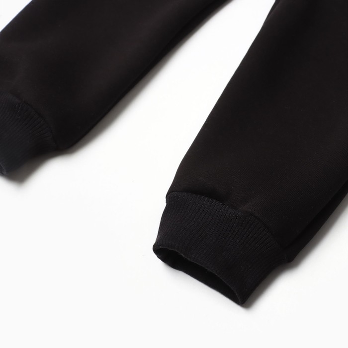 Брюки детские с начёсом, цвет чёрный, рост 146 см Брюки детские с начёсом, цвет чёрный, рост 146 см