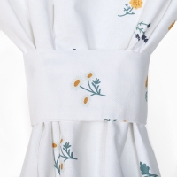 Комплект штор для кухни с подхватами Этель "Полевые цветочки", 150х180 см - 2 шт,  рогожка 176 г/м2