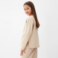 Свитшот детский MINAKU, цвет бежевый, рост 128 см