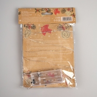 Гирлянда &laquo;Нить&raquo; 2 м роса с насадками &laquo;Прищепки-чулок&raquo;, IP20, серебристая нить, 20 LED, батарейки ААх2 (не в комплекте), свечение тёплое белое