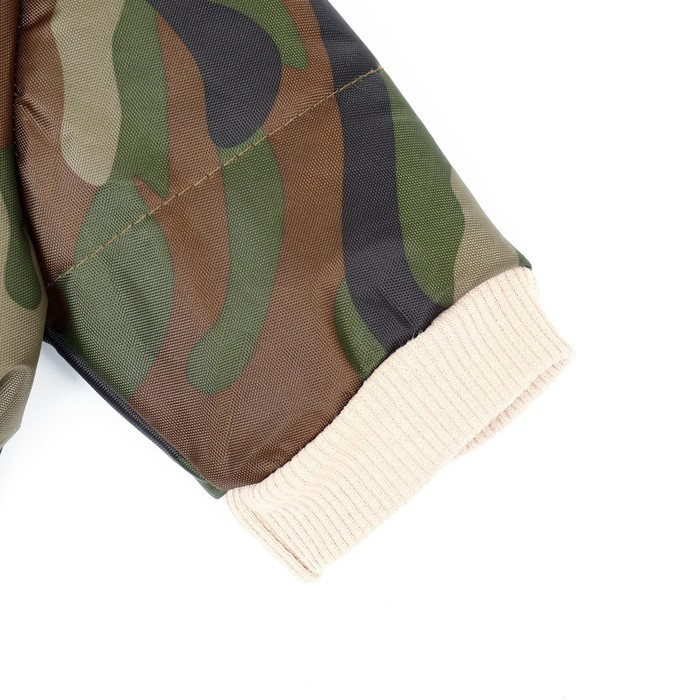 Комбинезон зимний для животных &laquo;Камуфляж&raquo;, S (ДС 20-22, ОГ 32-34 см, ОШ 26 см), микс