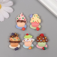 Декор для творчества пластик "Набор пирожных" набор 5 ш 3х2,3х1 см Декор для творчества пластик "Набор пирожных" набор 5 ш 3х2,3х1 см
