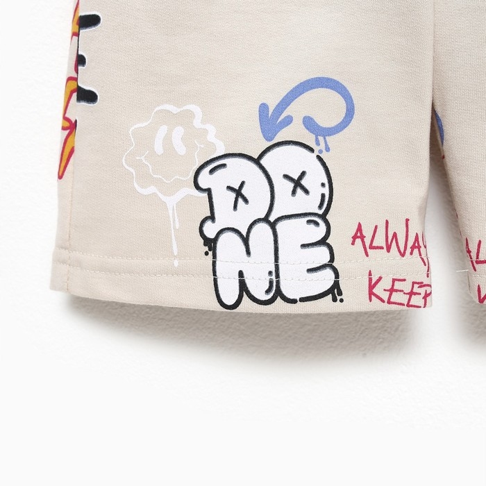 Костюм детский (футболка, шорты) KAFTAN Костюм детский (футболка, шорты) KAFTAN "Graffiti", р.30 (98-104 см)