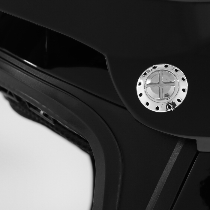 Шлем кроссовый, размер L (59-60), модель - BLD-819-7, черный глянцевый