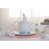 Чайник заварочный Доляна &laquo;Зайка&raquo;, 800 мл, цвет белый