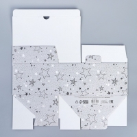 Коробка подарочная сборная, упаковка, &laquo;Звёзды&raquo;, 22 х 15 х 10 см