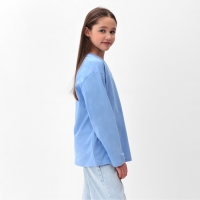 Лонгслив детский MINAKU, цвет голубой, рост 134 см