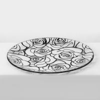 Набор стеклянных тарелок Доляна &laquo;Мишель&raquo;, 7 предметов, цвет черный