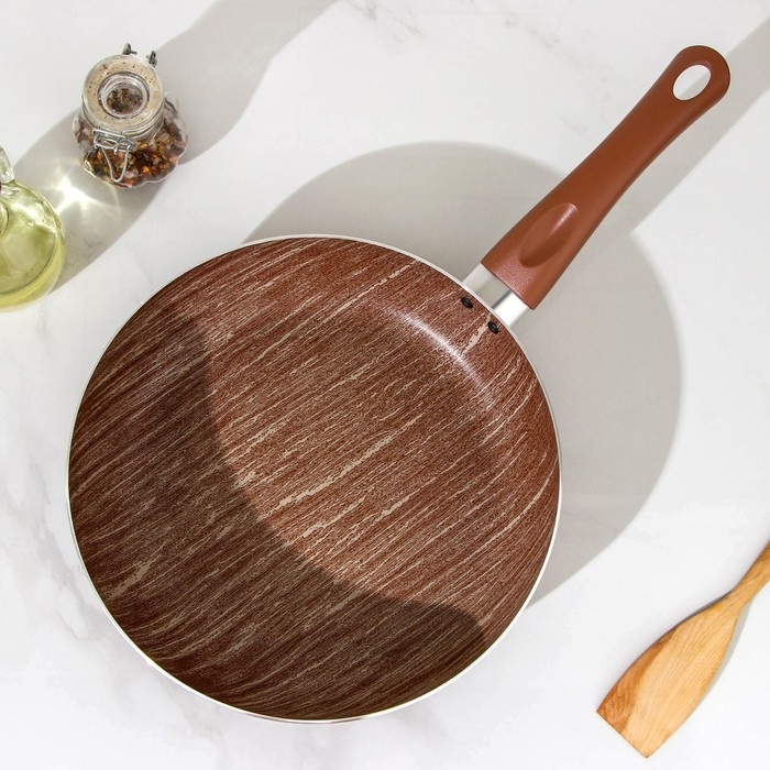 Сковорода глубокая Kantry, d=26 см, пластиковая ручка, антипригарное покрытие, цвет коричневый Сковорода глубокая Kantry, d=26 см, пластиковая ручка, антипригарное покрытие, цвет коричневый