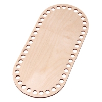 Донышко для вязания, овал с параллельными сторонами &mdash; 22 &times; 10,2 см, хдф 3 мм, белый