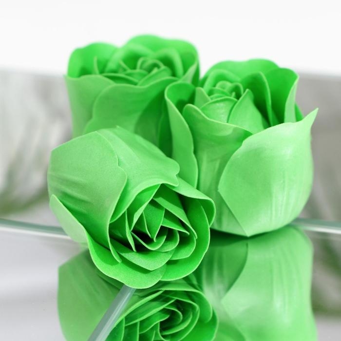 Мыльные розочки, зелёные, набор 3 шт. Мыльные розочки, зелёные, набор 3 шт.