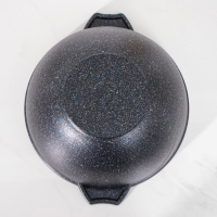 Казан &laquo;Гранит Stаr&raquo;, 4 л, стеклянная крышка, литые ручки, антипригарное покрытие, тёмно-синий