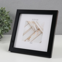 Фоторамка пластик "МИРАМ" 15х15 см, 641877-3, чёрный (пластиковый экран)