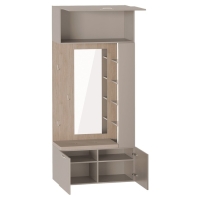 Прихожая "Джерси" вешалка с зеркалом, 1024х416х2325,Капучино Прихожая "Джерси" вешалка с зеркалом, 1024х416х2325,Капучино