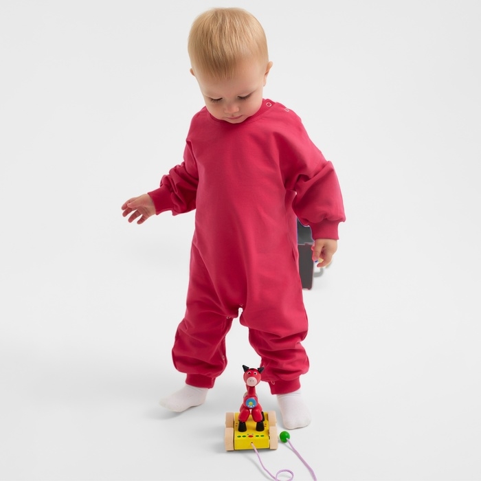 Комбинезон детский MINAKU цвет малиновый, рост 62-68 см