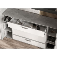 Комод Денвер, 1500х354х836, Белый/Ателье светлый