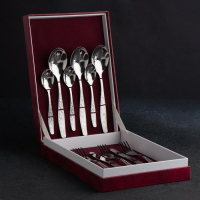 Набор столовый &laquo;Уралочка&raquo;, 12 предметов, толщина 2 мм, декорированная коробка, цвет серебряный