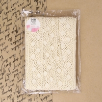 Кружево вязаное, 50 мм &times; 10 &plusmn; 1 м, цвет бежевый