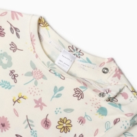 Футболка с дл. рукавом Крошка Я Flower, рост 74-80 см, бежевый