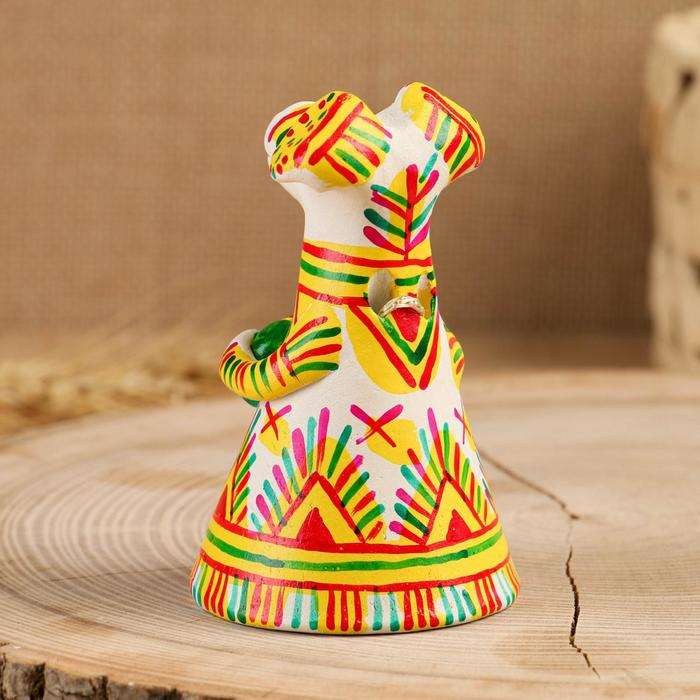 Филимоновская игрушка колокольчик &laquo;Собачка&raquo;