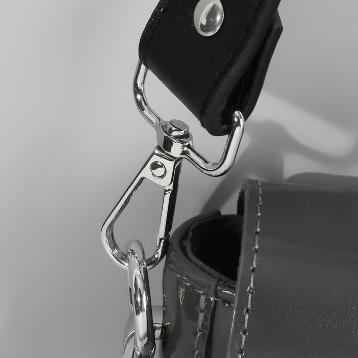 Ручка для сумки, с карабинами, 100 ± 1 см × 2,5 см, цвет чёрный Ручка для сумки, с карабинами, 100 ± 1 см × 2,5 см, цвет чёрный