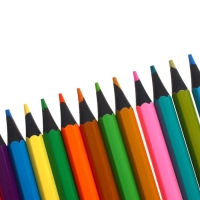 Карандаши 36 цветов в тубусе, корпус шестигранный (пластиковые) черное основание