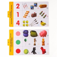 Магнитный планшет обучающий, с карточками, 20 карточек, Маша и Медведь