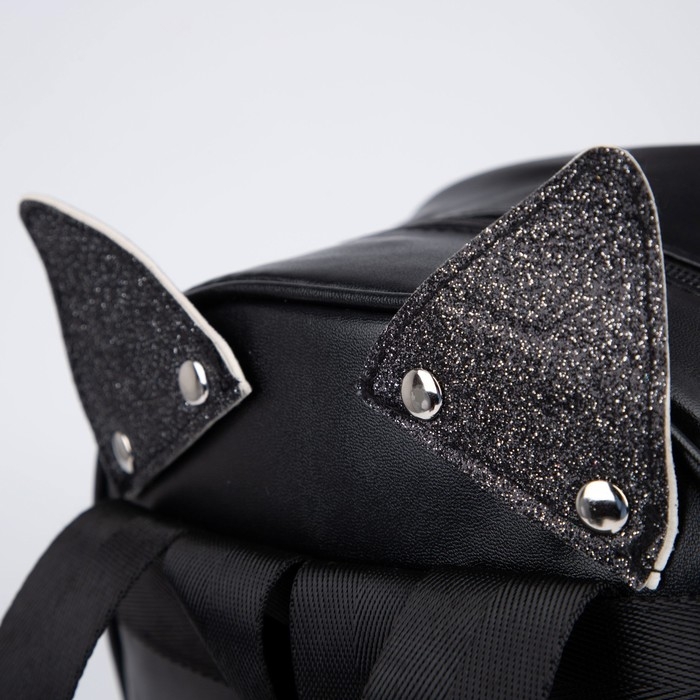 Рюкзак детский для девочки с блестками &laquo;Котик&raquo;, съемные элементы, 27х23х10 см