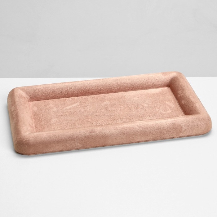 Подставка для украшений универсальная без вставок &laquo;Плюш&raquo;, флок, 12&times;20&times;1,8 см, цвет розовый