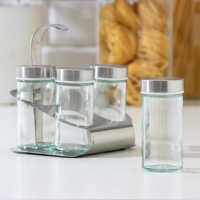 Набор для специй на подставке &laquo;Минимум&raquo;, 4,5&times;9,5 см, 4 шт