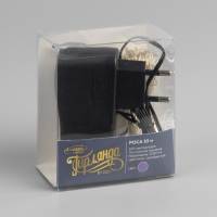 Гирлянда &laquo;Нить&raquo; 10 м роса, IP20, серебристая нить, 100 LED, свечение фиолетовое, 12 В