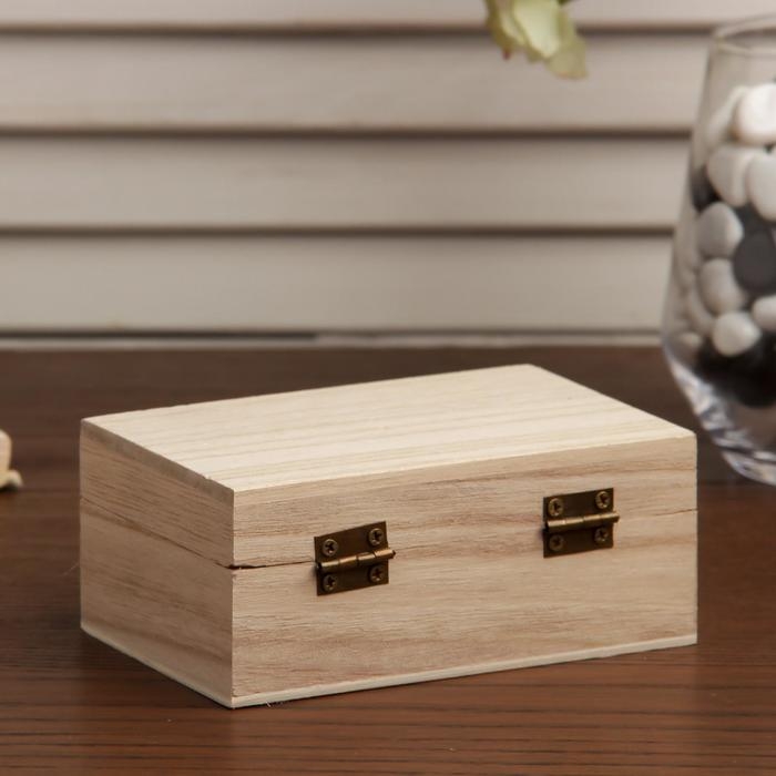 Шкатулка дерево для росписи Шкатулка дерево для росписи "Прямоугольная" 7,4х11,5хх4,7 см