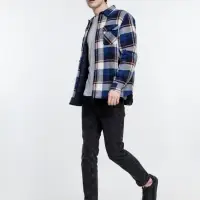 Куртка-рубашка оверсайз унисекс Noah, синяя, размер 3XL/4XL