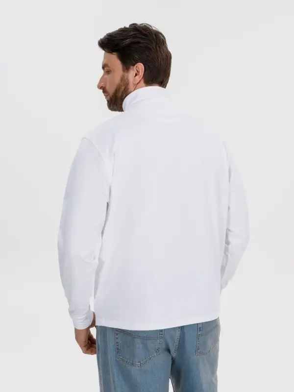 Свитшот на молнии из бифлекса Morfiss, белый, размер XS/S