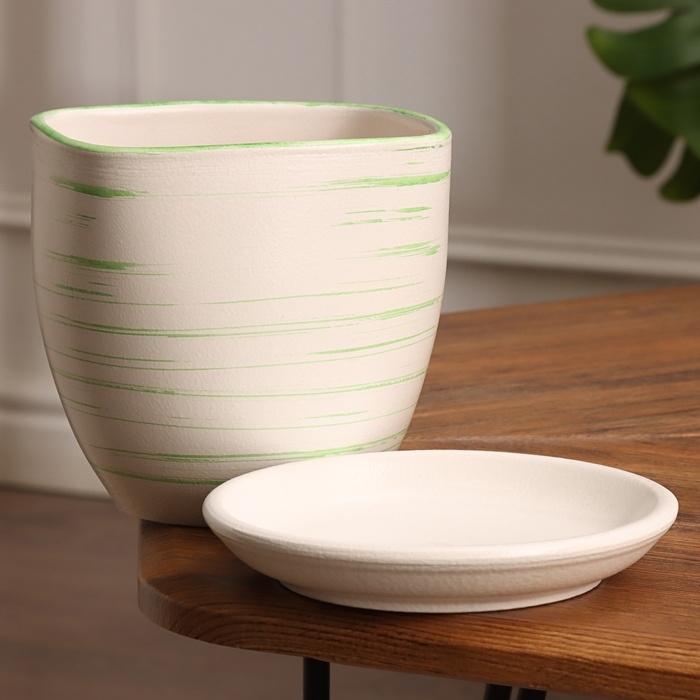 Горшок цветочный "Кустарник" роспись 1,4 л