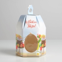 Коробка кондитерская складная, упаковка &laquo;Со Светлой Пасхой&raquo;, 16,5 х 14,5 х 21 см