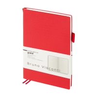 Ежедневник недатированный А5, 128 листов GRAND, интегральная обложка из искусственной кожи, ляссе, кремовый блок 70 г/м2, красный Ежедневник недатированный А5, 128 листов GRAND, интегральная обложка из искусственной кожи, ляссе, кремовый блок 70 г/м2, красный