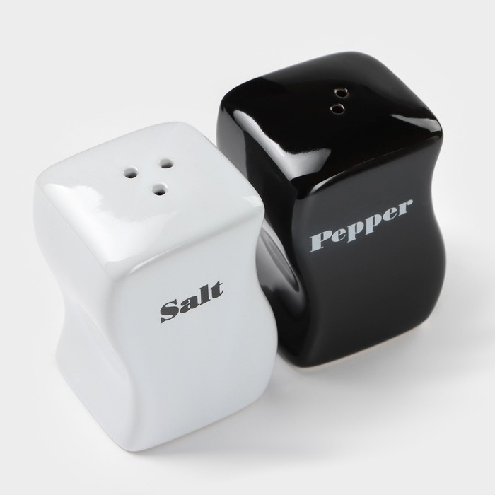 Набор керамический для специй Magistro &laquo;Инь-Янь&raquo;, 2 предмета: солонка, перечница, 150 мл