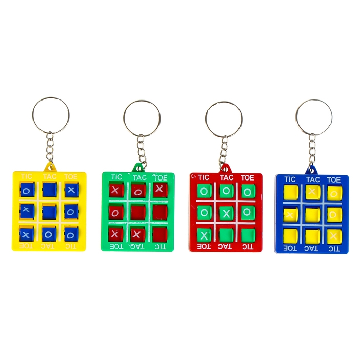 Головоломка &laquo;Крестики нолики&raquo; на брелоке, цвета МИКС