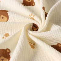 Пеленка двухслойная Крошка Я Bear, 130х100см, муслин,100% хлопок Пеленка двухслойная Крошка Я Bear, 130х100см, муслин,100% хлопок