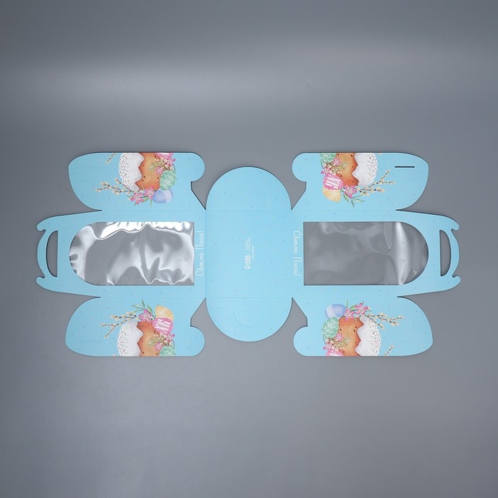 Коробка под маленький торт, кондитерская упаковка, &laquo;Пасха&raquo;, 15 х 15 х 18 см