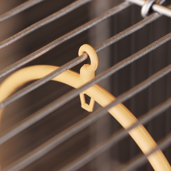 Качели для птиц круглые d 11,5 см, с колокольчиком, бежевые Качели для птиц круглые d 11,5 см, с колокольчиком, бежевые