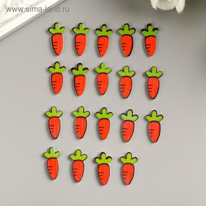 Декор для творчества дерево Декор для творчества дерево "Морковка" набор 20 шт 1,8х1 см