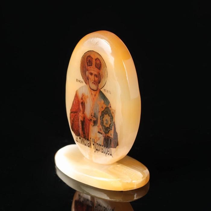 Икона овал на поставке Икона овал на поставке "Николай Чудотворец"