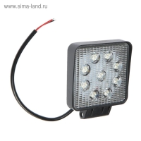Фара светодиодная Skyway OFF ROAD, квадратная, 12/24 В, 27 Вт, 9 диодов, 110 х 110 мм, ближний свет Фара светодиодная Skyway OFF ROAD, квадратная, 12/24 В, 27 Вт, 9 диодов, 110 х 110 мм, ближний свет
