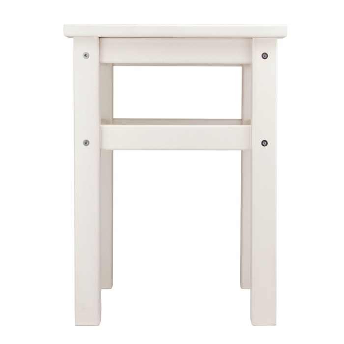 Табурет №1, 330х330х450, до 130 кг, массив Берёзы, Белый